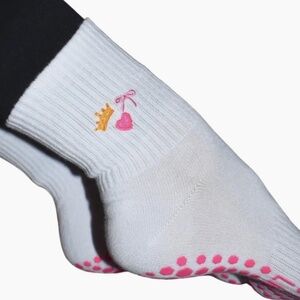 Pilates Princess Embroidered Grip Socks